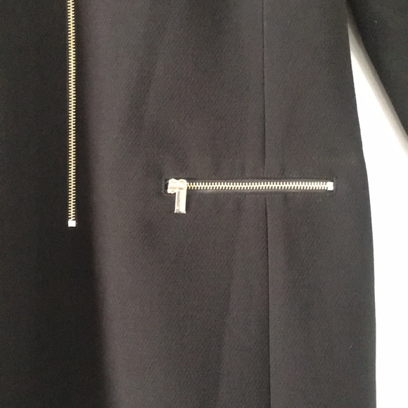 Anne Taylor Black Zip front dress size 4 - Picture 3 of 6